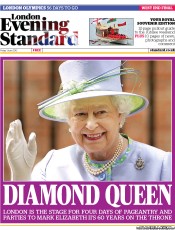 London Evening Standard (UK) Newspaper Front Page for 2 June 2012