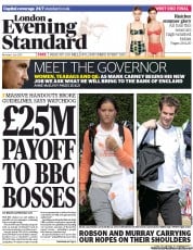 London Evening Standard (UK) Newspaper Front Page for 2 July 2013