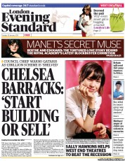 London Evening Standard (UK) Newspaper Front Page for 30 January 2013