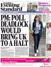 London Evening Standard (UK) Newspaper Front Page for 30 April 2015