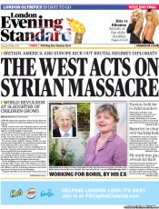 London Evening Standard (UK) Newspaper Front Page for 30 May 2012