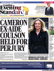 London Evening Standard (UK) Newspaper Front Page for 31 May 2012