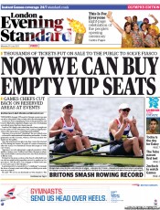 London Evening Standard (UK) Newspaper Front Page for 31 July 2012