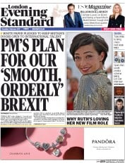 London Evening Standard (UK) Newspaper Front Page for 3 February 2017