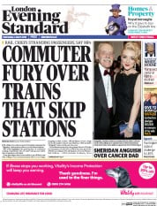 London Evening Standard (UK) Newspaper Front Page for 3 March 2016