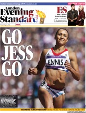 London Evening Standard (UK) Newspaper Front Page for 4 August 2012