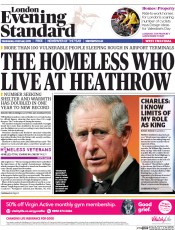 London Evening Standard Newspaper Front Page (UK) for 5 February 2015