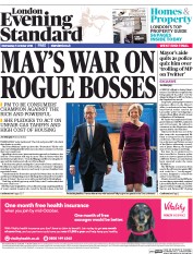 London Evening Standard (UK) Newspaper Front Page for 6 October 2016