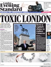 London Evening Standard (UK) Front Page for 9 February 