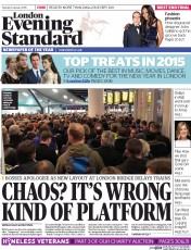 London Evening Standard (UK) Newspaper Front Page for 7 January 2015