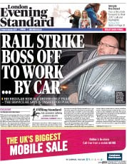 London Evening Standard (UK) Newspaper Front Page for 7 January 2017