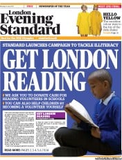 London Evening Standard (UK) Newspaper Front Page for 7 June 2011