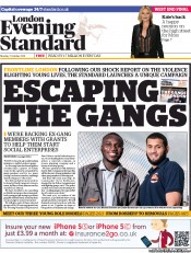 London Evening Standard Newspaper Front Page (UK) for 8 October 2013