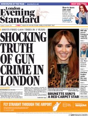 London Evening Standard Newspaper Front Page (UK) for 8 October 2014
