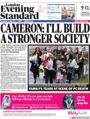London Evening Standard (UK) Newspaper Front Page for 8 October 2015