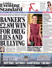 London Evening Standard (UK) Newspaper Front Page for 8 April 2015