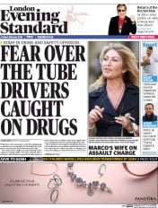 London Evening Standard (UK) Newspaper Front Page for 9 February 2016