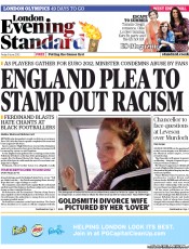 London Evening Standard (UK) Newspaper Front Page for 9 June 2012