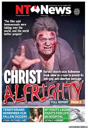 NT News (Australia) Newspaper Front Page for 12 November 2012