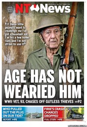 NT News (Australia) Newspaper Front Page for 16 November 2012