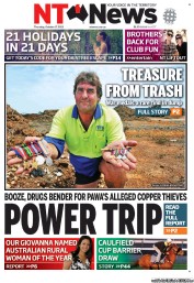 NT News (Australia) Newspaper Front Page for 17 October 2013