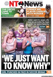 NT News (Australia) Newspaper Front Page for 17 July 2012