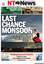 NT News (Australia) Newspaper Front Page for 18 February 2013