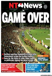 NT News (Australia) Newspaper Front Page for 1 November 2012