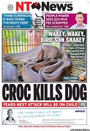 NT News (Australia) Newspaper Front Page for 20 February 2013