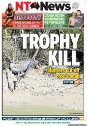 NT News (Australia) Newspaper Front Page for 20 July 2012