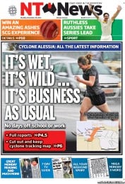 NT News (Australia) Newspaper Front Page for 25 November 2013