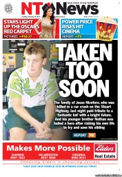 NT News (Australia) Newspaper Front Page for 25 February 2013