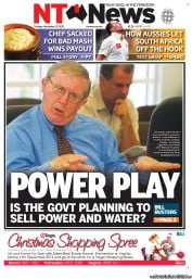 NT News (Australia) Newspaper Front Page for 27 November 2012