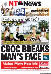NT News (Australia) Newspaper Front Page for 27 December 2012