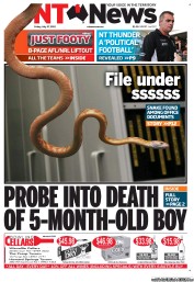 NT News (Australia) Newspaper Front Page for 27 July 2012