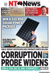 NT News (Australia) Newspaper Front Page for 28 November 2012