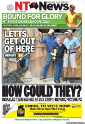 NT News (Australia) Newspaper Front Page for 28 July 2012