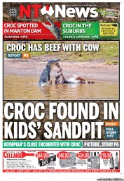 NT News (Australia) Newspaper Front Page for 2 November 2012