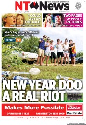 NT News (Australia) Newspaper Front Page for 2 January 2013