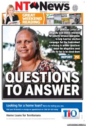 NT News (Australia) Newspaper Front Page for 2 February 2013