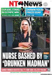 NT News (Australia) Newspaper Front Page for 2 August 2012