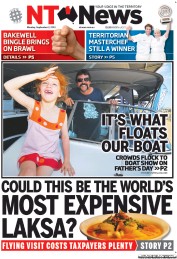 NT News (Australia) Newspaper Front Page for 2 September 2013