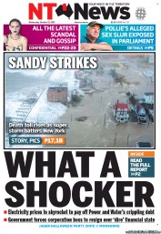 NT News (Australia) Newspaper Front Page for 31 October 2012