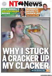 NT News (Australia) Newspaper Front Page for 31 July 2012