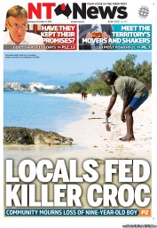 NT News (Australia) Newspaper Front Page for 3 December 2012