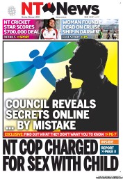 NT News (Australia) Newspaper Front Page for 4 February 2013
