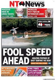 NT News (Australia) Newspaper Front Page for 4 February 2014