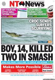 NT News (Australia) Newspaper Front Page for 4 March 2013