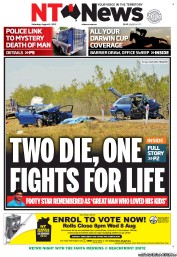 NT News (Australia) Newspaper Front Page for 4 August 2012