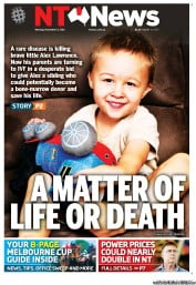 NT News (Australia) Newspaper Front Page for 5 November 2012